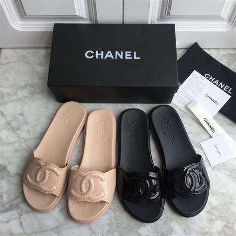 chanel teenslippers|chanel sandals real real.